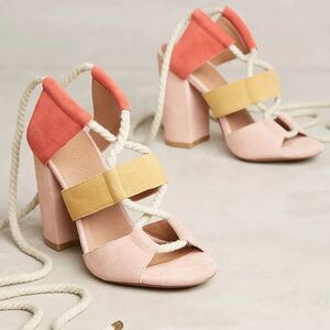 Anthropologie Bettye Muller Calypso Lace-Up Heels